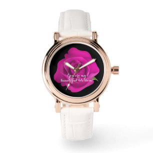 Montre Cadeau d'anniversaire intemporel pour elle - Rose 