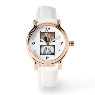 Montre Cadeau de famille moderne 2 Collage de photos Femm
