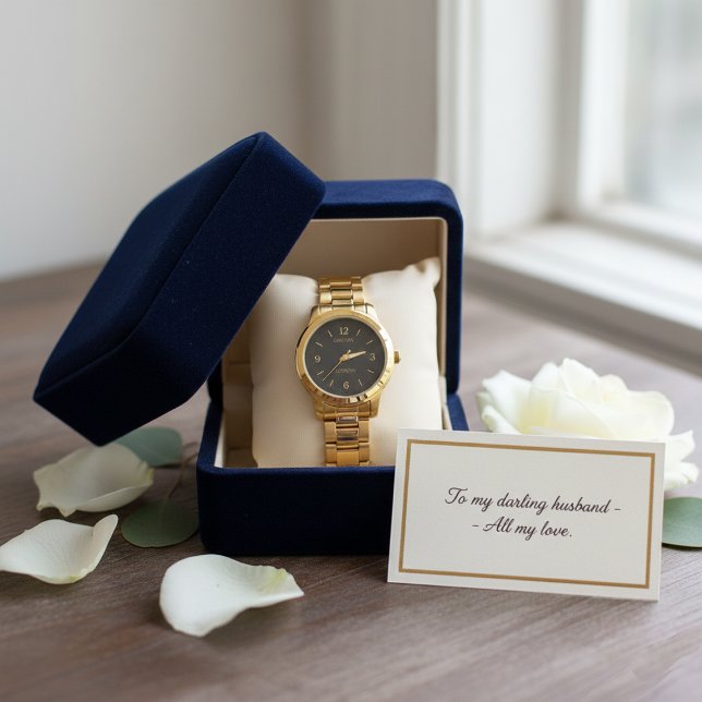 Montre Cadeau de mariage personnalisé pour le marié - Élé (Créateur téléchargé)