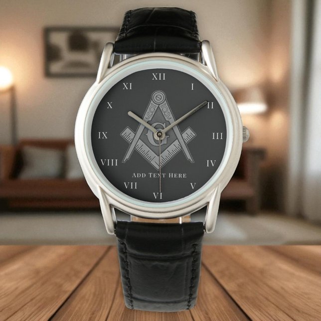 Montre Cadeau Freemason personnalisé Carré Compass Masoni (Créateur téléchargé)