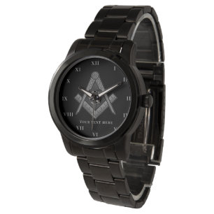 Montre Cadeau Freemason personnalisé Carré Compass Masoni