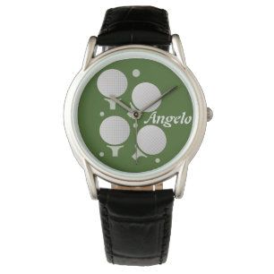 Montre Cadeau homme boule de golf et gradient de tee