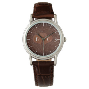 Montre Cadeau personnalisé en cuir 3 ans Mariage annivers