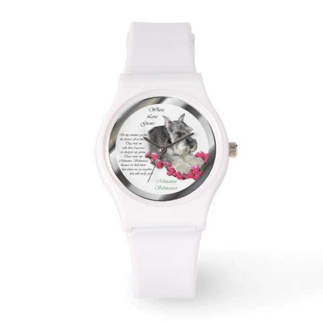 Montre Cadeaux d'art Schnauzer miniature (Recto)