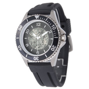 Montre Cadran Motif numérique Camouflage de la Forêt-Noir