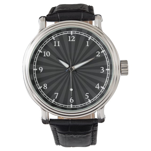 Montre Cadran noir et charbon (devant)