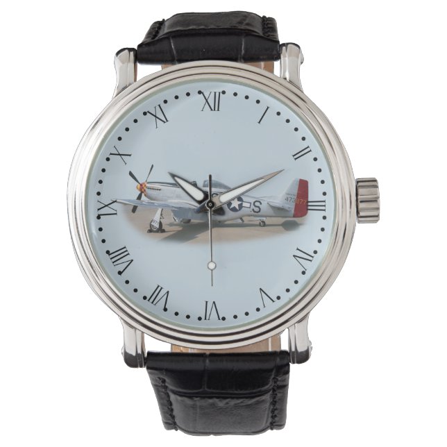Montre Cadran romain de l'aéronef Mustang P-51D (devant)