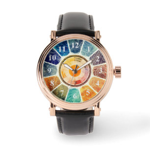 Montre Cadran Spectre Abstrait Audacieux – Masculin Moder