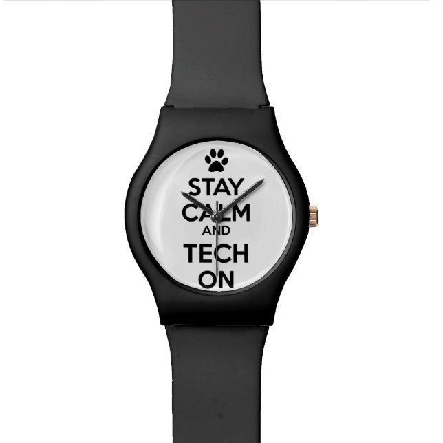 Montre calme et technologie de séjour sur le noir de (Fermer)