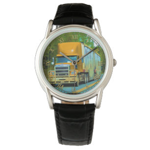 Montre Camion Jaune Camion Camion Chariot #Montre Cadeau