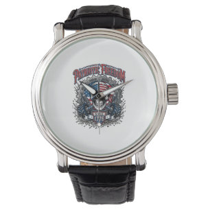 Montre Camion Monstre Crâne Tout-Terrain Patriotique 1776