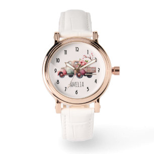 Montre Camion Vintage rose