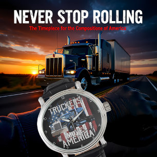 Montre Camionneurs Déplacent l'Amérique Patriotique