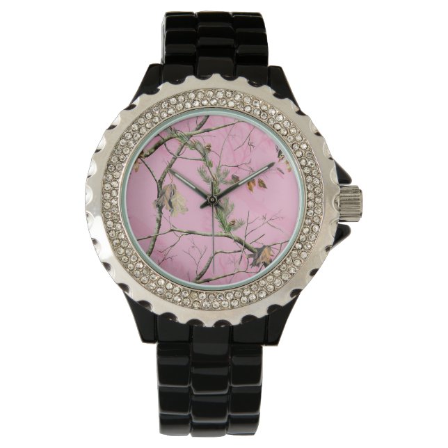 Montre Camo rose Camouflage Chasse Girl Regarder Arbre ré (devant)