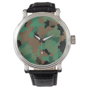 Montre Camouflage de la jungle verte de l'armée Design Mo