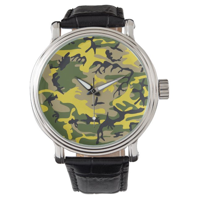 Montre Camouflage jaune (devant)