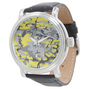 Montre Camouflage jaune et gris, Militaire, Armée