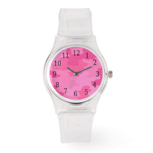 Montre Camouflage rose chaud
