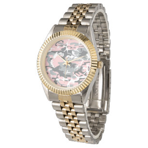 Montre Camouflage rose et gris, Militaire, Armée