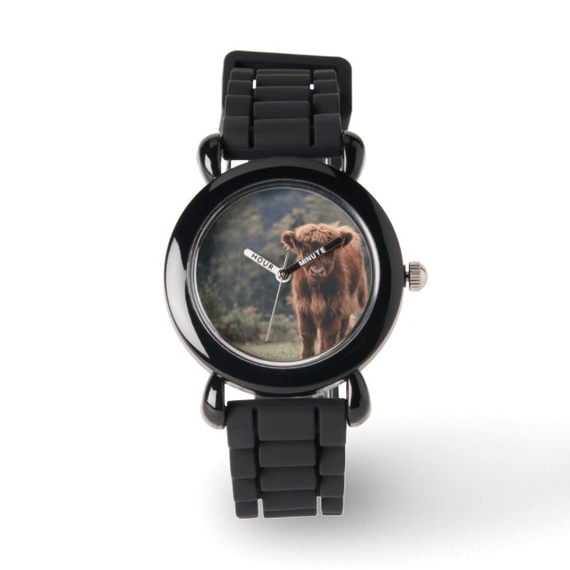 Montre Campagne d'herbe d'automne de la vache de haute-te (Recto)