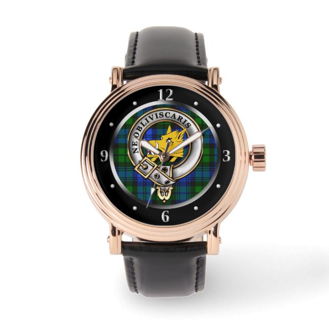 Montre Campbell Clan Badge & Tartan (Recto)