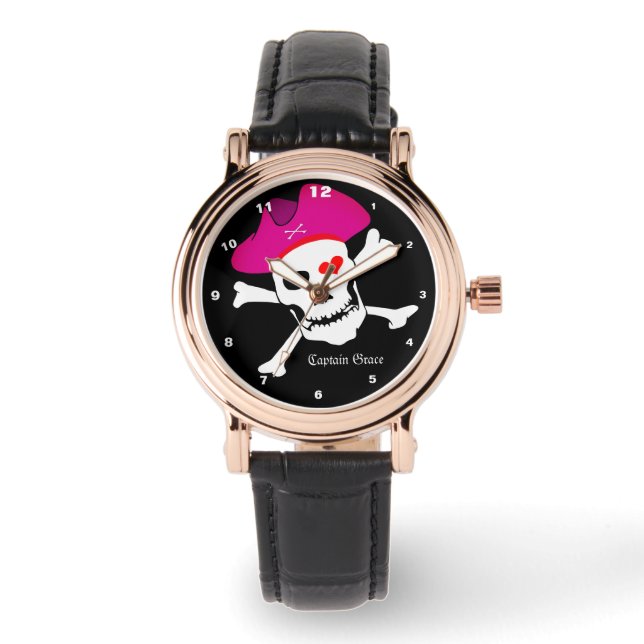 Montre Capitaine Grace & Pirates Drapeau, Crâne / Mode ba (Recto)
