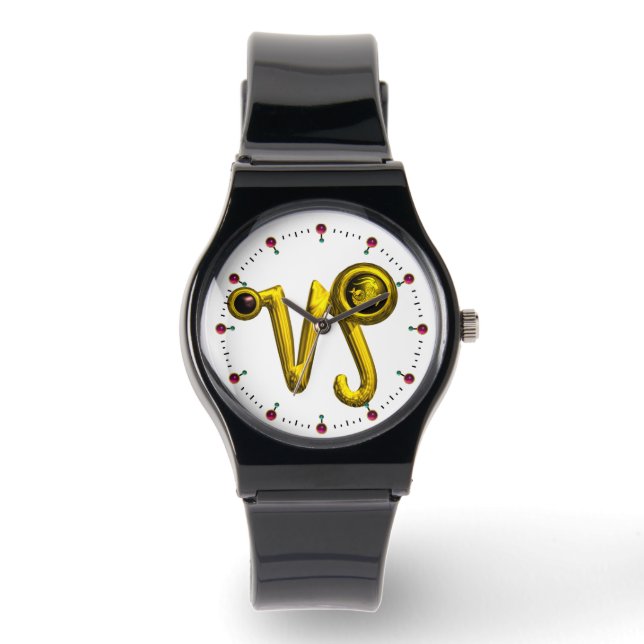 Montre CAPRICORN OR ZODIAC JEULE D'ANNIVERSAIRE, Blanc (Recto)