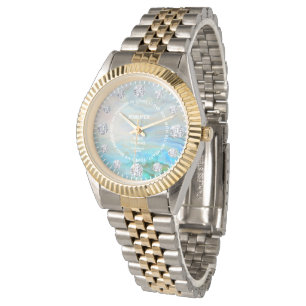 Montre Caraibes Agate Diamond Personnalisé Dit Dial Luxe