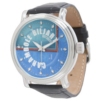 Montre Carambole Biljart Horloge Van het Leer