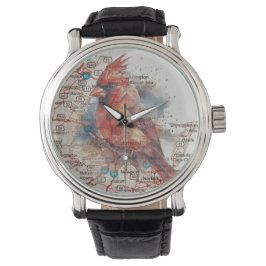 Montre Cardinal sur Virginia Road Map