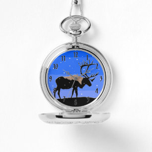 Montre Caribou en hiver - Art original de la faune
