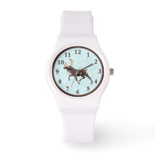 Montre Caribou/Reindeer d'art populaire