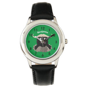 Montre Caricature amusante de buffle d'eau courante