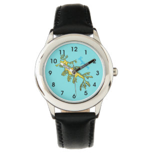 Montre Caricature amusante de dragon de mer feuillu
