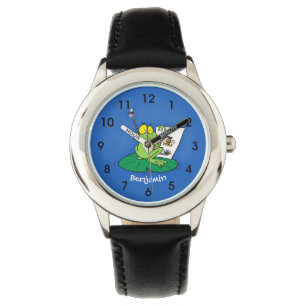 Montre Caricature amusante de grenouille verte