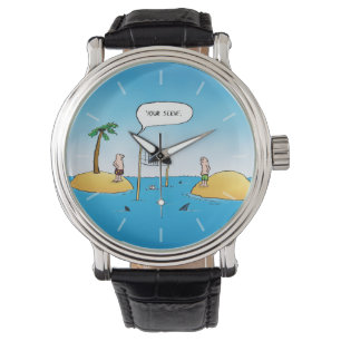 Montre Caricature amusante de Shark Volleyball