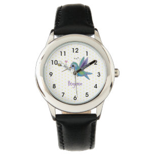 Montre Caricature de colibri d'abeille mignonne
