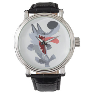 Montre Caricature de danse mignonne Wolf Watch