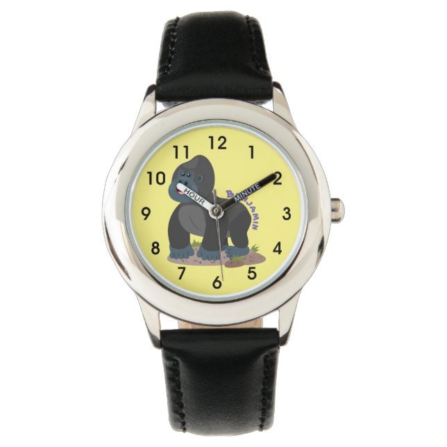 Montre Caricature de gros gorilles joyeux (devant)