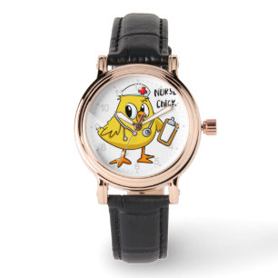 Montre Caricature de poussin  choisir la couleur arrière