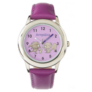 Montre Caricature d'écureuils marrants