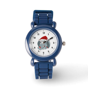 Montre Caricature d'éléphant de Noël