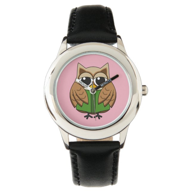 Montre Caricature du livre de lecture de la Chouette (devant)