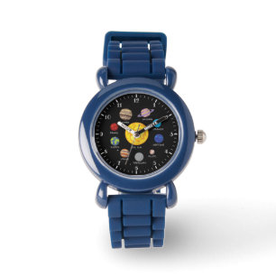 Montre Caricature du système solaire dessinant des planèt