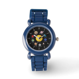 Montre Caricature du système solaire dessinant des planèt