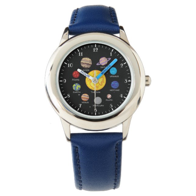 Montre Caricature du système solaire dessinant des planèt (devant)