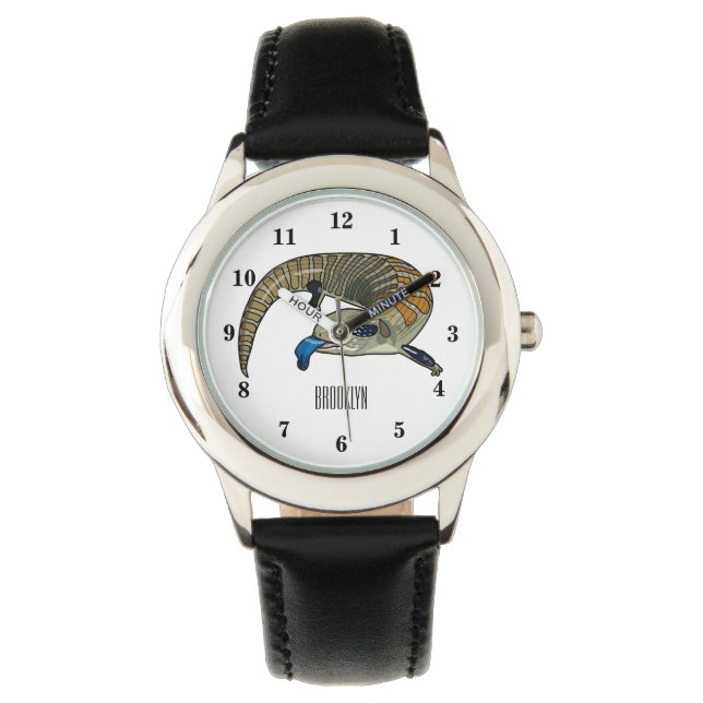 Montre Caricature en bleu (devant)