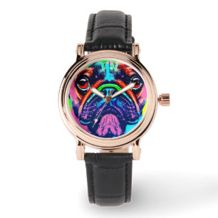 Montre Carlin coloré mignon`Portrait de style pop art