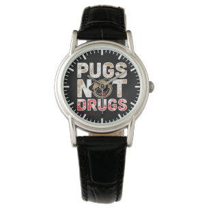 Montre Carlins pas drogues - mignon, drôle, dessin de chi