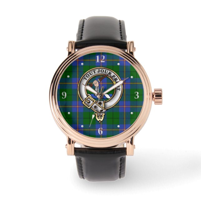 Montre Carmichael Clan Badge & Tartan (Recto)